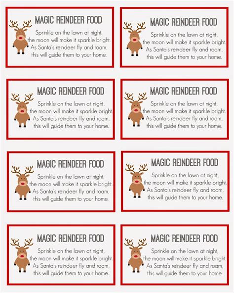 Magic Reindeer Food Printable